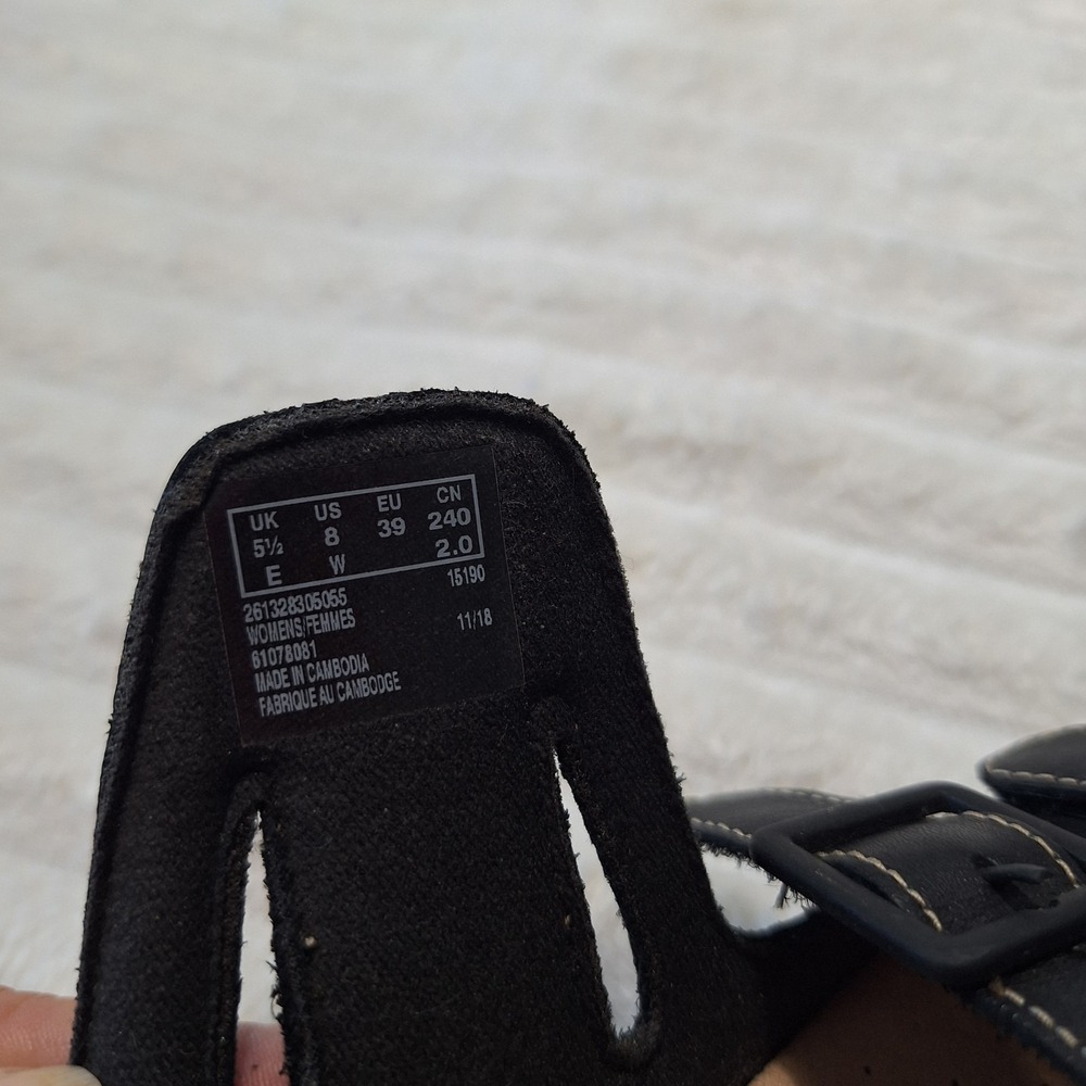 Clarks Collection Merliah Karli Sandals Womens 8 Black Slip On Adjustable... - Picture 4 of 12
